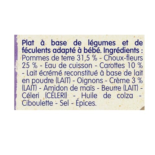 Blédina - Blédichef - Repas Bébé 15 Mois - 9 Plats Pommes de Terre Choux-Fleurs Béchamel - Petits Morceaux - 100% Ingrédients d'Origine Naturelle - Dès 15 Mois - 9 Assiettes de 250g – Image 5