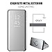 for Huawei Honor 20/Honor 20 Pro/Nova 5T Newest Case Clear View Ultra Slim Mirror Plating PC Flip Folio Grip Standing Cover (Silver)
