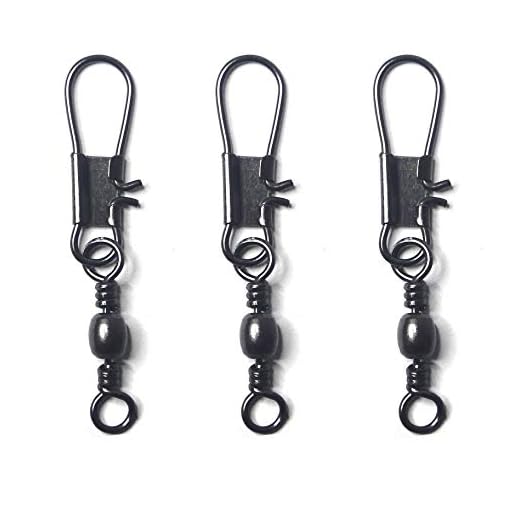 Fishing Barrel Swivel with Safety Snap Interlock Snaps 100% Stainless Steel Copper (5# 50pcs)