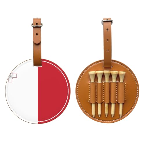 WXXWXD Flag of Malta Printed Golf Tee Storage Bag - Portable Storage, Easily Organize Tees