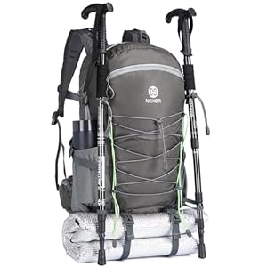 NEHOR Hiking Backpack, 40L Camping Backpack with Rain Cover, Sports Lightweight Travel Backpack for Men and Women