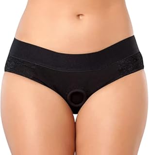 THERWD Strap On Harness Pants Strapless Underwear for Men Women Couples Unisex Briefs (Black), One Size