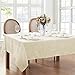 Elrene Home Fashions Caiden Elegance Damask Waterproof, Stain & Wrinkle Resistant Fabric Tablecloth, 60