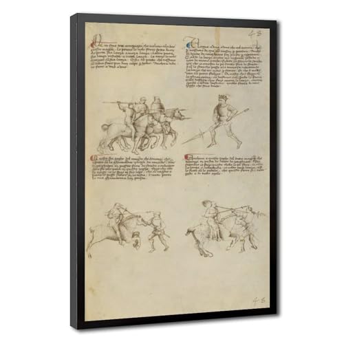 Fiore Dei Liberi impression sur toile pour habiller un mur vide cadre inclus WCYB