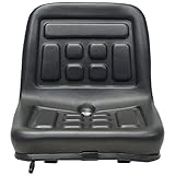 Universal Tractor Seat with a Drain Hole Replacement Seat with 5.5'' Sliding Tracks for Tractor...