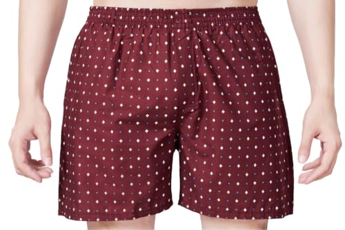 Image of Men's Cotton Printed Regular Fit Boxer Shorts | Soft & Breathable Innerwear | Comfortable Boxers | Lightweight & Stylish Nightwear