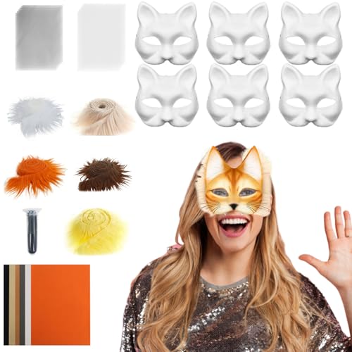 Kit de fabrication de masques pour chat feutre bal masqué - 5