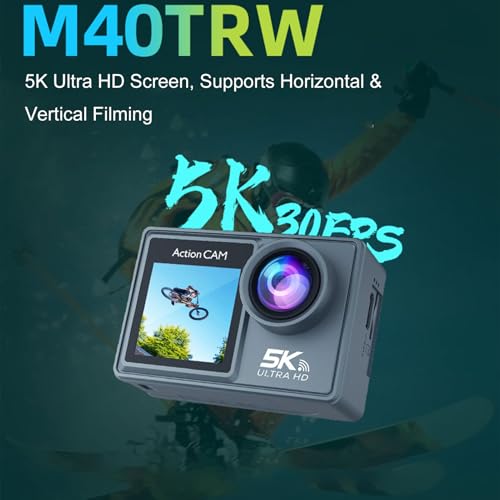Yunseity M40TRW Cámara Acción 5K WiFi Dual 170° miniatura 2