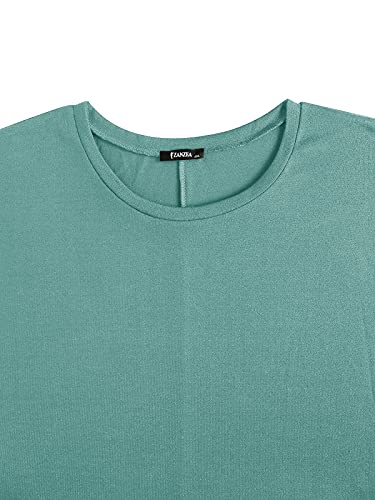 Image of ZANZEA Women's Off The Shoulder Batwing Tops Casual Loose Oversized Tshirts Long Sleeve Fall Pullover Sweater Tops