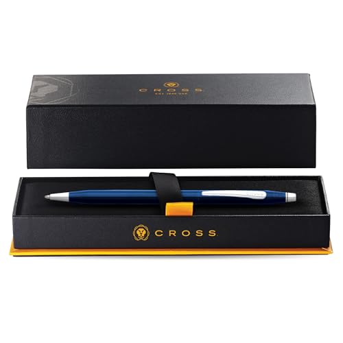 Image of Cross Special Collection Classic Century Pearlescent Blue PVD Barrel and Polished Appointments Ballpoint Pen