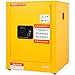 VEVOR Safety 12 Gal, Cold-Rolled Steel Flammable Liquid Storage Cabinet, 16.9 x 16.9 x 22 in Explosion Proof with 1 Adjustable Shelf 1 Door for Commercial Industrial Use, Yellow, SS-559