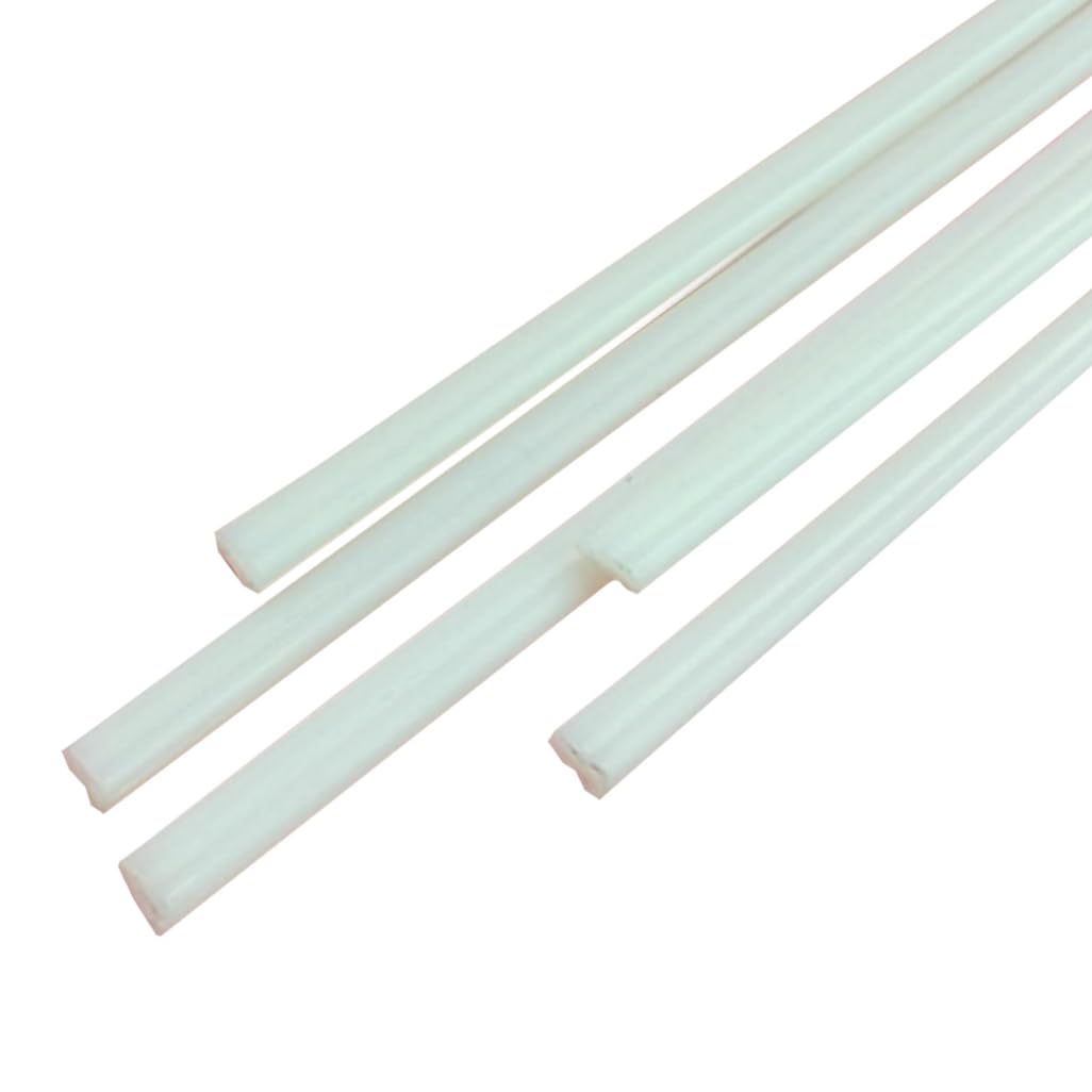 BDMRY Plastic Welding Rods,Plastic Welder Strips,Sticks ABS Rod 5Pcs White,Width* Thickness:5mm*2.5mm Length:1meters White