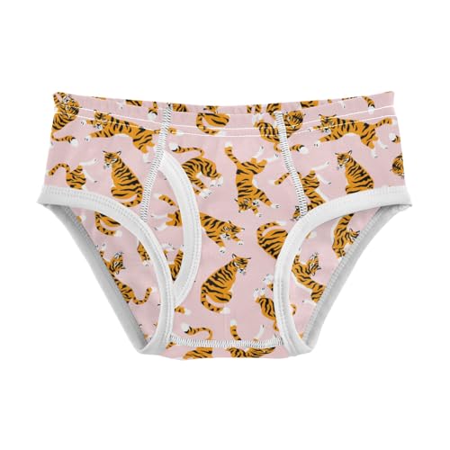 Boys' Exclusive Briefs Toddler Underwear 95% Combed Cotton Boxerbriefs 2T Tiger Pattern on Pink 7