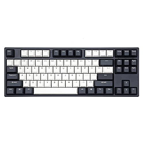 CORN Zero 9087 Tuxedo 87 Keys Wired Mechanical Keyboard Non-Backlit Model (87Keys Cherry BrownMX, Tuxedo)