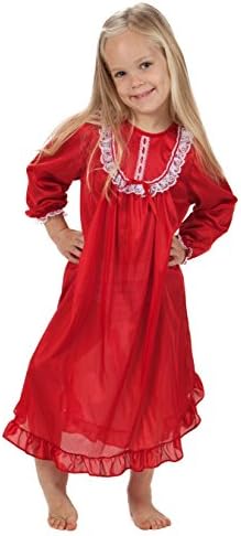 Laura Dare Baby Girls Red Long Sleeve PJ Nightgown, 09m