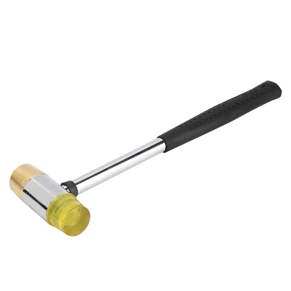 Guitar Fret Hammer, Guitar Anatomy Luthier Tools Fretting Hammer met dubbele kop Plastic hamer messing rubberen kop voor gitaar, bas, mandoline en ukelele Prestatie