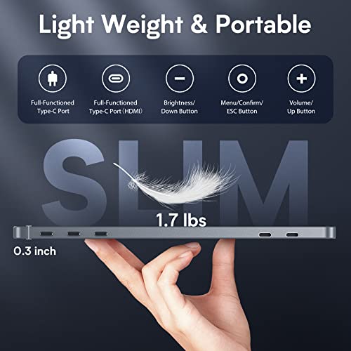 Portable Monitor - Lepow 15.6 Inch Computer Display 1920×1080 Full Hd Ips Screen Usb C Gaming Monitor With Type-C Mini Hdmi For Laptop Pc Mac Phone Xbox Ps4, Include Smart Cover & Screen Protector #TOP2