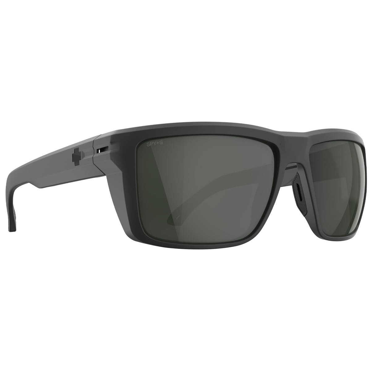 Photo 1 of Spy+ - Overhaul XL, ANSI Matte Black, Happy Gray Green ANSI, Medium-Large, Sunglasses, Unisex, Adult