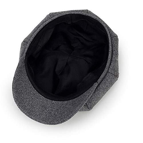 Magik Artist Vintage Newsboy Cabbie Peaked Beret Cap Warm Baker Boy Visor Hat Flat Cap (Light Gray, 1) #TOP2