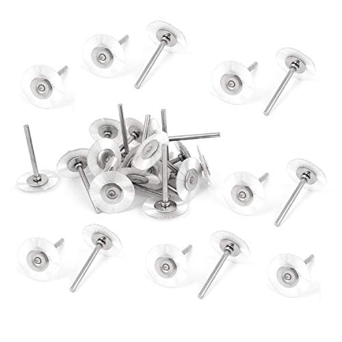 XMHF 30pcs Rotary Brushes 25mm 1" Dia Nylon Wheel Rotary Brushes Buffing Polishing Tool White