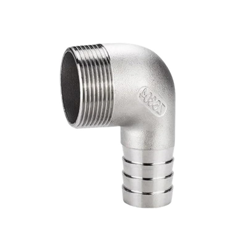 Codo de manguera de 8 mm antioxidante con rosca macho 1/8 BSPT de 90 grados 6