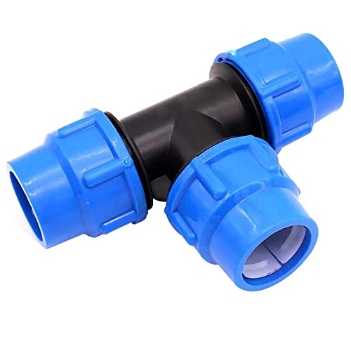 SZXMDKH 20mm Diameter T-Shaped Female MDPE PP tee Water Adaptor, Plastic Pipe Connector for PE/MDPE Pipes, 1 Pack