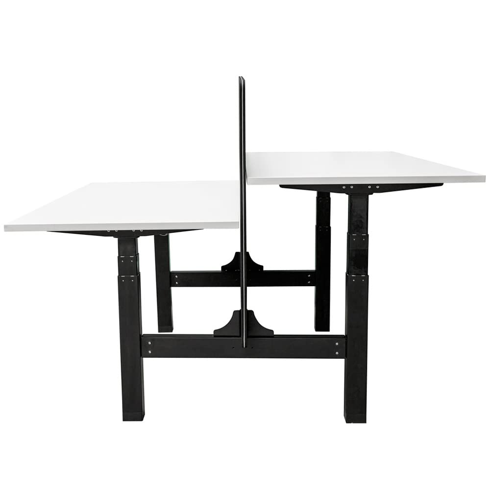 Vivol Podwójne biurko Duo 2 x 2 silnik – elektryczna regulacja wysokości – 180 x 80 cm – czarny/biały – profesjonalne podwójne miejsce pracy