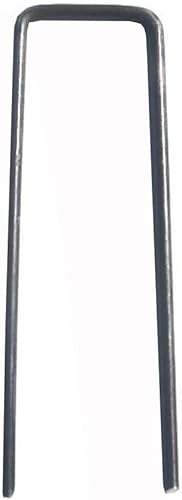 Miniatura 2 de Paquete de 200 grapas de paisaje de 4 x 1 pulgadas, 11GA (0.12 pulgadas), estacas de jardín, pasadores de red para vallas, picos de suelo, cubierta