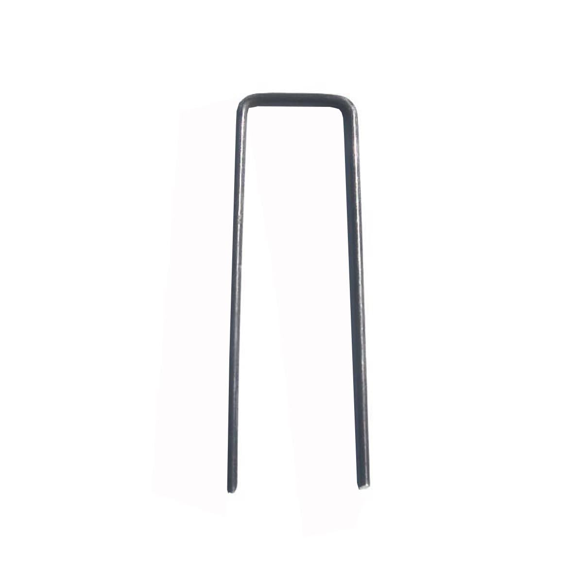 100 U-förmige Garten-Heringe + 100 Dichtungen – Verzinkt, Rostfrei, 15,2 Cm, Für Unkrautvlies & Planen