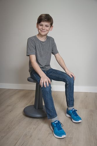 Image of Kore Junior Wobble Stool, Flexible Seating, Ages 8-9, 16in, Green | Wiggle chair for classroom and home boosts focus, improves posture, and provides an energy outlet; anti-tip base; Made in USA
