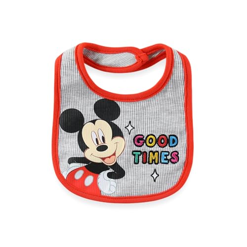 Disney Mickey Mouse Baby Boys Creeper and Pants Set with Bib for Newborn and Infants4
