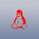CAR BIKE HOME DECOR WALL ART VINYL WINDOW DECORATION LINUX TUX PENGUIN RED MACBOOK CAR DIE CUT DECAL NOTEBOOK AUTO DECOR LAPTOP ADHESIVE VINYL