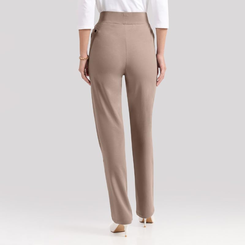 Image of BlissClub Women's Straight Fit Mid Rise Pants