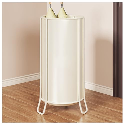 bacedifo Triangular Support Umbrella Stand with Hook Design Compartmentalized Storage Metal Apartment Entryway Umbrellas Holder 1-piece Construction Open Cane Holder