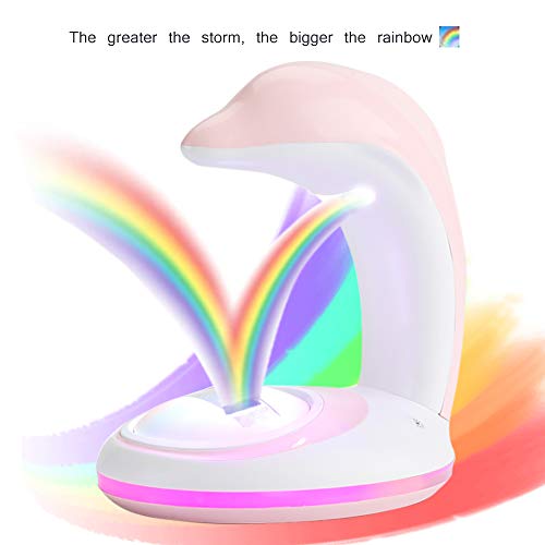 Preisvergleich Produktbild HaavPoois Regenbogenlicht, Wiederaufladbarer Projektor Nachtlicht Bunte Atmosphärenlampe Tragbare Dekorative Nachtlichterketten für Geburtstagsfeier Weihnachten