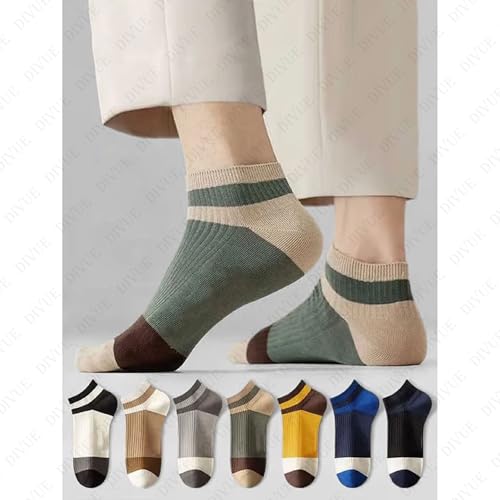 Image of DIVUE Ankle Length Socks for Men & Women | 7 Pair Multi Color Combo Pack | Cotton Rich, Breathable, Sweat Absorbent, Anti Odor, Stretchable, Durable, Multipurpose Sports, Gym & Casual Use Socks