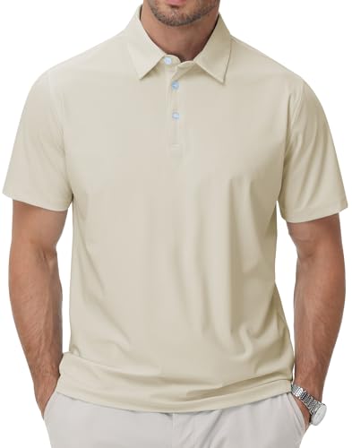 Mens Golf Shirt Short Sleeve Dry Fit Athletic Casual Performance Mens Polo Shirts Moisture Wicking Golf Polos for Men