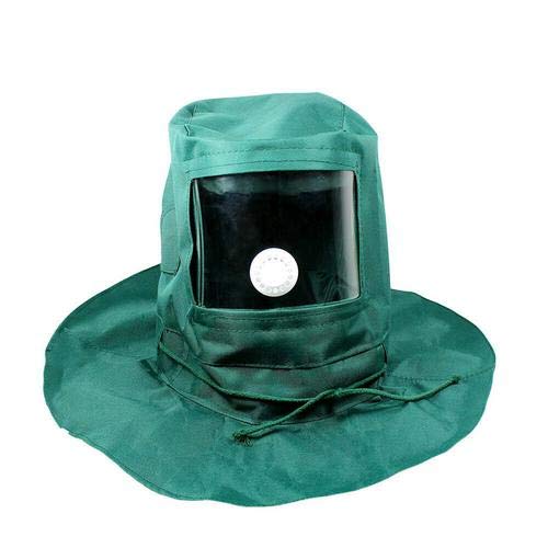 Leap-G Sablage Hotte Abrasive Capuche Capuchon, Casque Masque Anti Vent/Sand Blaster, Masque De Protection De La Poussière Protection Masque Visage Outils De La Poussière De Protection Masque Visage