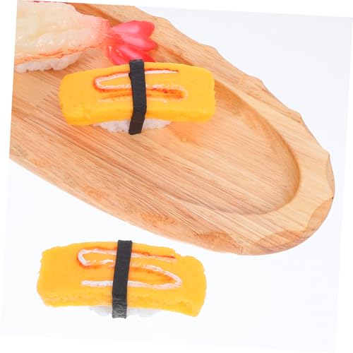 Plato ovalado de madera para sushi de 30x12 cm miniatura 3
