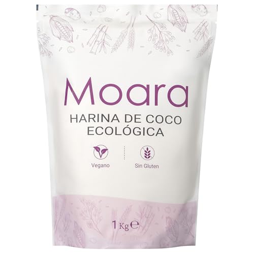 Harina de coco ecológica ideal para dietas keto | Harina de coco 100% vegana y libre de alérgenos | Harina sin gluten ideal para repostería y panadería | 1Kg
