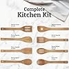 PriorityChef Wooden Spoons for Cooking, 8Pc Non Scratch Bamboo Cooking Utensils, Non-Toxic Wooden Utensil Set, Easy to Clean Kitchen Utensils Set for Everyday Use on All Cookware Types #2