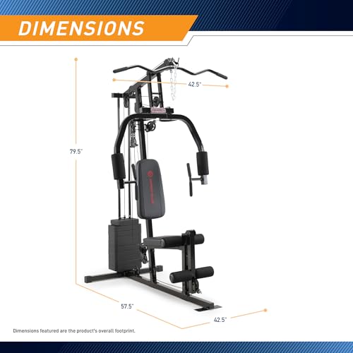 Marcy 100Lb. Stack Home Gym with Pulley, Press Arm, and Leg Developer MKM-81030 - Image 3