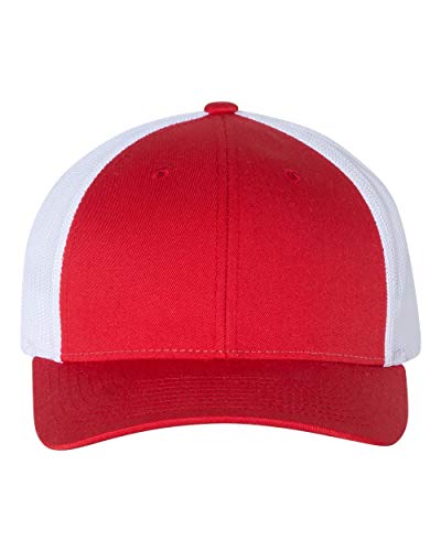 Richardson 115 Gorra Trucker Unisex Ajustable Rojo/Blanco miniatura 4