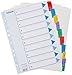 ESSELTE 100161 - Indice para carpetas multitaladro cartón MYLAR DIN A4 con cartulina índice color 1-10 multicolor