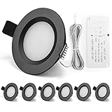 led einbaustrahler flach 12v dimmbar Ultradünner 12V-Schrankbeleuchtung: Der ultradünne Lampenkörper mit einer Dicke von nur 12 mm, die leichte und kompakte Struktur eignet sich für die Installation in allen Arten von engen Räumen. 70mm Außendurchmesser, Montageloch: 58-62mm. Viel platzsparender als herkömmliche Downlights.