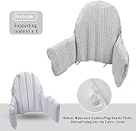 High Chair Cushion, New Type High Chair Cover Pad/pad for High Chair,highchair Cushion for IKEA Antilop Highchair,Built-in Inflatable Cushion,Baby Sitting More Comfortable (Gray Stripes)