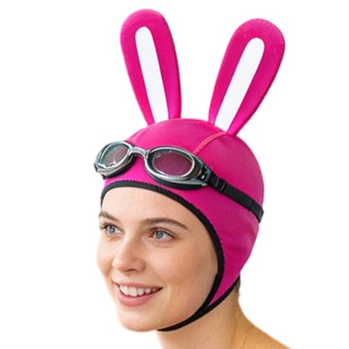 Bonnet de bain oreilles de lapin avec isolation thermique pour surf