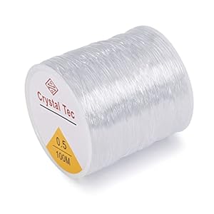 OBSEDE 0.5mm Elastic Cord Beading Threads Stretch String Fibre Crafting Cords for Jewelry Making Round