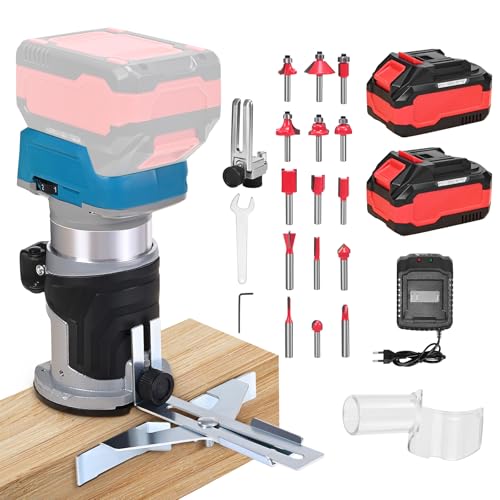 6,5 ampere tagliere legno con due batterie 4000Mah stabile manuale regolabile velocità 2000-31.000 giri/min router in legno compatto strumento portatile fai da te router manuale