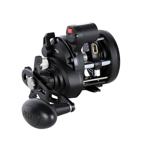 Penn Rival II Level Wind Conventional Fishing Reel, Size 15, Graphite Body & Sideplates, Brass Main Gear, HT-100 Drag System, Auto-Engaging Gears